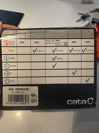 Extractor de baño Cata E-100 Silence