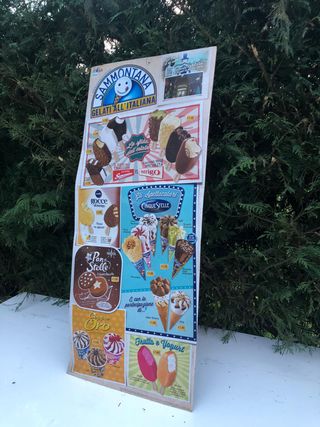 Cartello Sammontana vintage gelati insegna bar