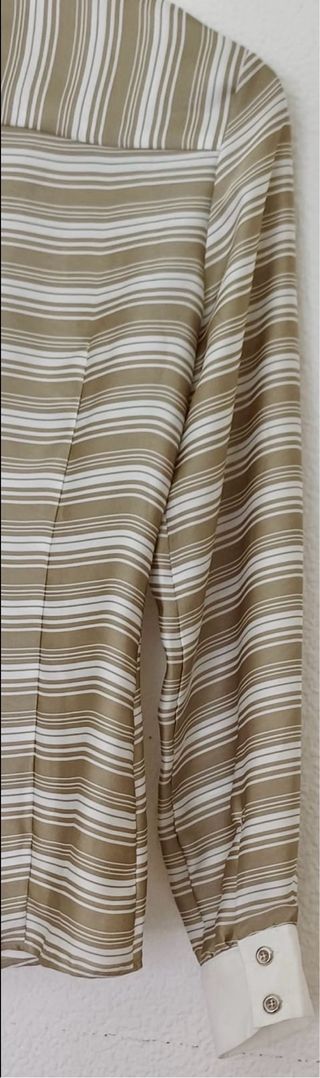 Camisa El Ganso Rayas Beige y Blanco