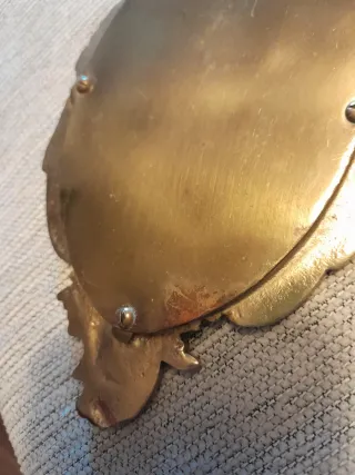 Espejo de mano de bronce
