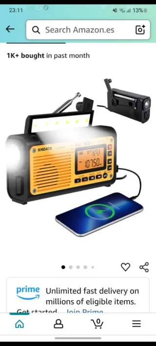 Radio de emergencia XHDATA D-608WB