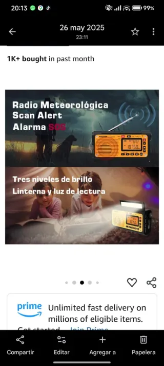 Radio de emergencia XHDATA D-608WB