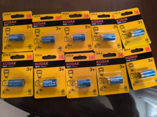 10 Pilas Kodak Max Lithium 123LA 3V sin abrir