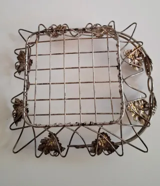 Cesto Vintage Decorativo Uva Metallo