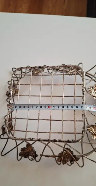 Cesto Vintage Decorativo Uva Metallo