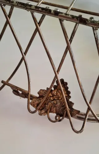 Cesto Vintage Decorativo Uva Metallo