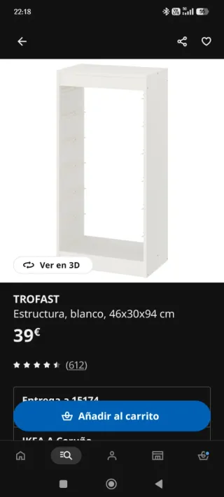 Struttura Trofast con vassoi