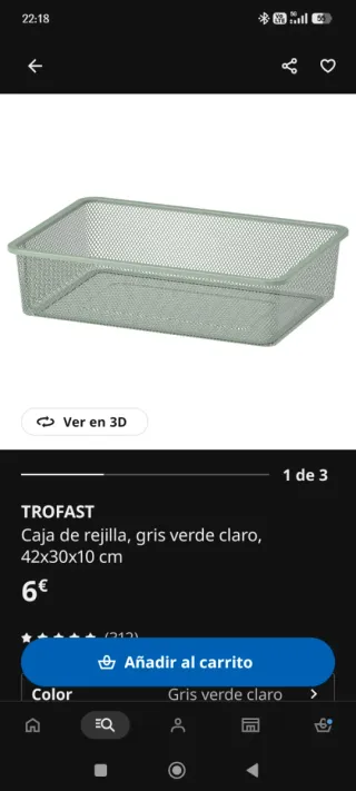 Struttura Trofast con vassoi