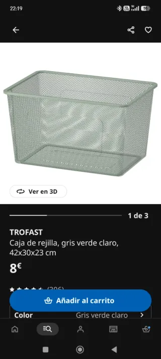 Struttura Trofast con vassoi