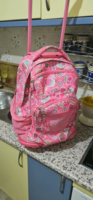 Mochila escolar Renglones con ruedas