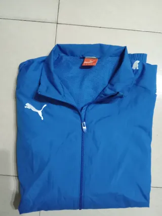Puma Men's Track Jacket - Blue & White - Size XXL