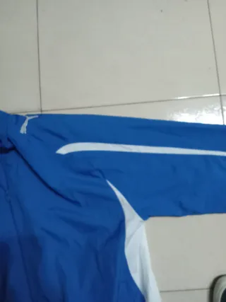 Puma Men's Track Jacket - Blue & White - Size XXL