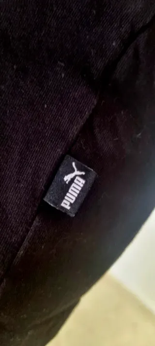 Camiseta Puma Negra Logo Verde