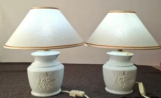 2 LÁMPARAS VINTAGE AÑOS 60 PORCELANA AÑORBE