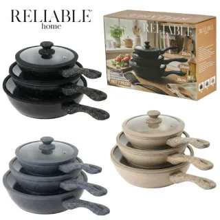 Set 7 pezzi padelle Reliable con mestolo