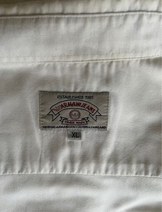 Camisa Armani Jeans Blanca Talla XL
