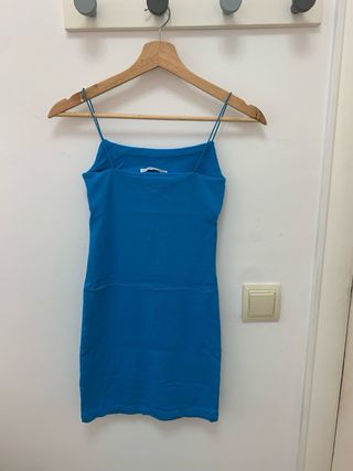 Vestido azul corto tirantes talla M