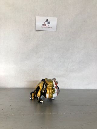 Scultura Bulldog Design Colorato