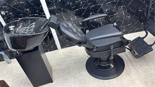 Lavabo de peluquería negro