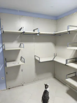Vestidor abierto metal y madera
