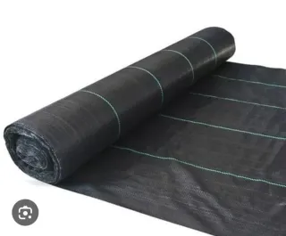 3 Rollos antihiervas negro poliéster sin estrenar