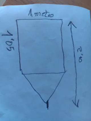 Remolque para motocultor de madera y hierro