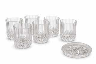 Set vasos de cristal tallado