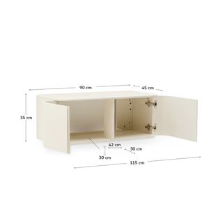 Mueble baño lacado beige 90x45cm