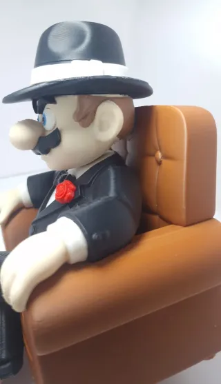 Super Mario Impressão 3D Estilo Godfather