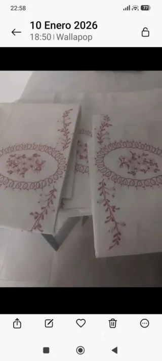 Juego sábanas algodón bordadas