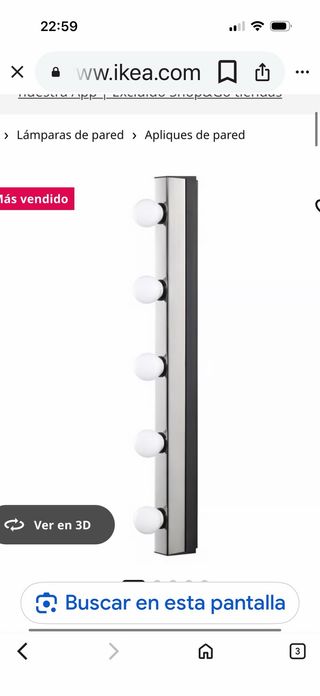 Focos para espejo tocador Ikea ( 2 unidades)