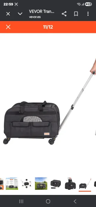 Transportín para perro o gato negro