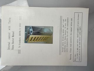 Calentador sauna control interno y temporizador