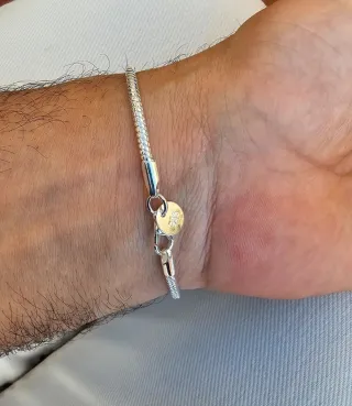 Pulsera Plata Ley 925 Hombre