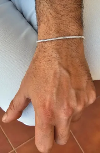 Pulsera Plata Ley 925 Hombre