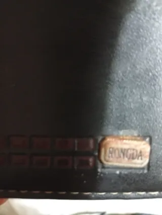 Billetera RONGDA hombre cuero negro y marrón