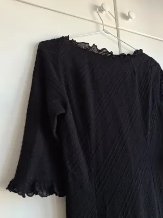 Vestido negro midi vintage