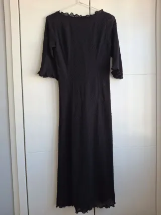 Vestido negro midi vintage