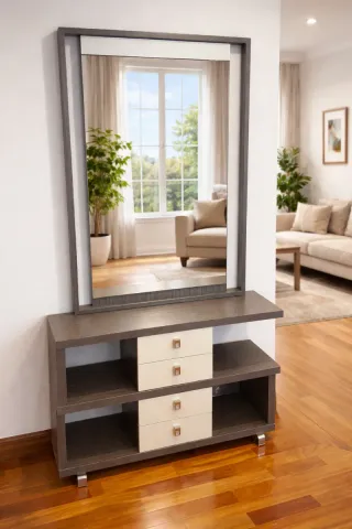 Mueble de entrada con espejo