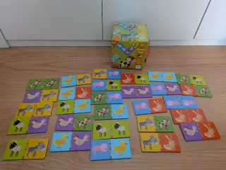 Lote 4 Juegos Djeco: 2 Puzzles Duo, Loto y dominó.