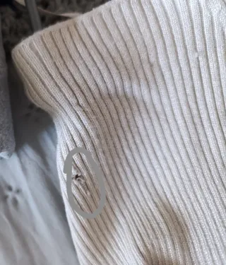 Vestido de punto beige mujer talla única