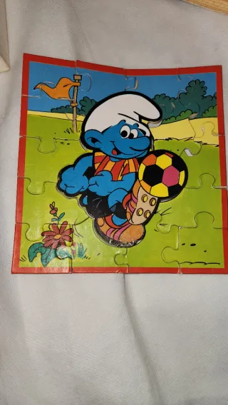 Puzzle Familia Pitufos 9 Puzzles Madera