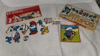 Puzzle Familia Pitufos 9 Puzzles Madera