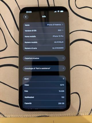 iPhone 13 Pro 256gb batteria 84%