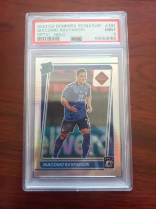 Cromo Giacomo Raspadori PSA 9 Optic Holo