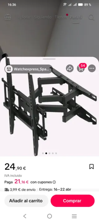 Soporte TV VESA 26-55 Negro