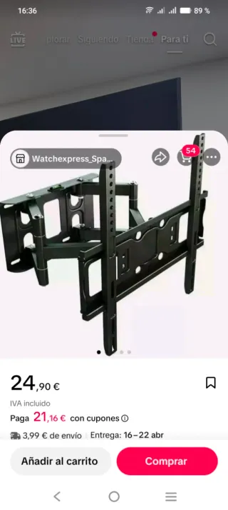 Soporte TV VESA 26-55 Negro