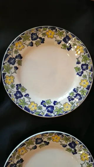 6 Pratos de Sobremesa Portugueses Florais