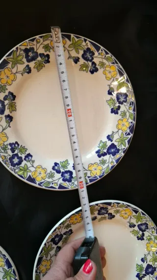 6 Pratos de Sobremesa Portugueses Florais