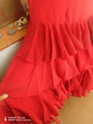 Vestido Flamenca Rojo con Lunares